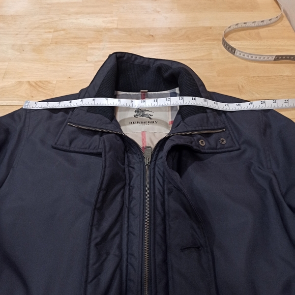 Burberry men's black puffer parka lining long coat SZ XL - Picture 13 of 16